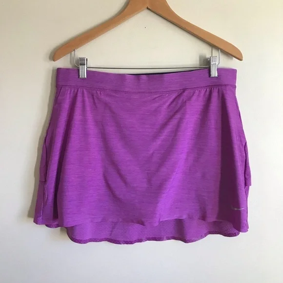 Nike Golf Dri-Fit Skort Skirt Heathered Purple Lightweight Perforated Size XL - Picture 5 of 16